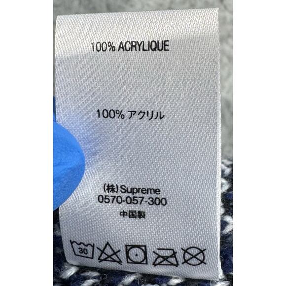 Supreme Bandana Sweater Pullover Crewneck Navy Blue Long Sleeve Medium - Picture 15 of 16